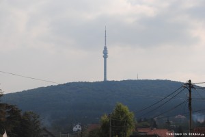 MONTE AVALA: il Monte Avala e la Torre dell'Avala visti dalla strada statale 200