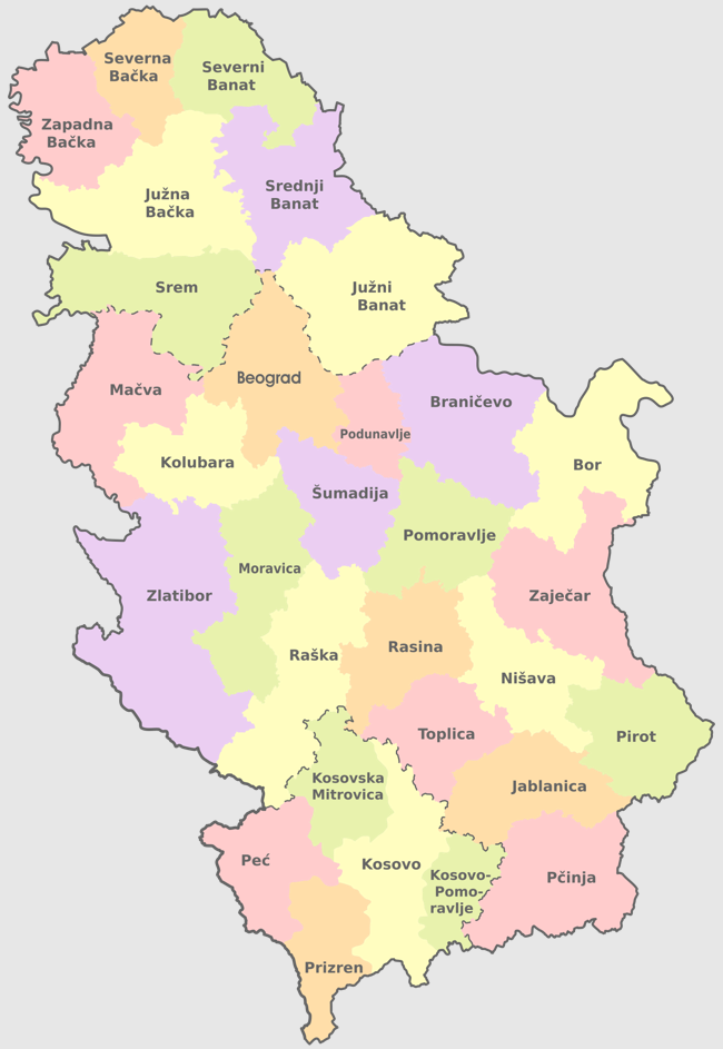 Distretti Serbia